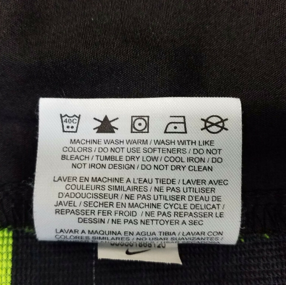 Nike Dri Fit Black Neon Green Plaid Slim Fit Golf Shorts Mens 36 NWOT - Picture 10 of 12